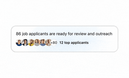 Hiring Assistant applicant review UI