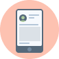 Illustration of a LinkedIn profile displayed on a mobile device.