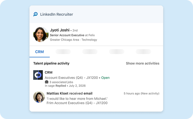 UI illustration of CRM