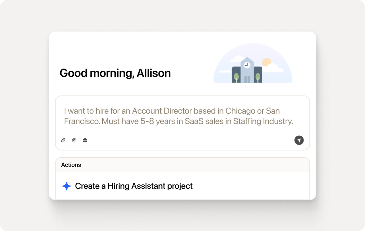 LinkedIn Hiring Assistant UI