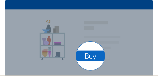 Illustration of a on-line purchase browser screen  