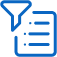 Icon of a funnel with note list