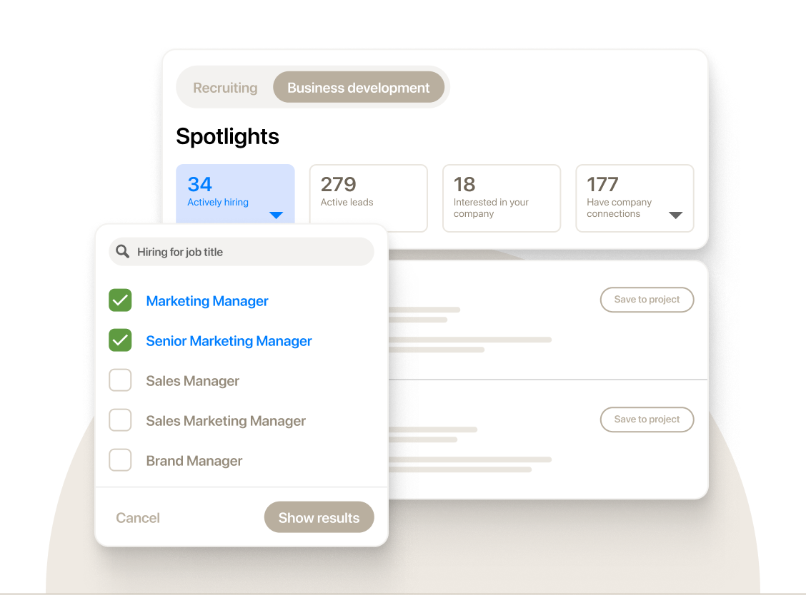 UI illustration representing role picker