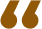 Illustration of enlarged brown quotation mark 