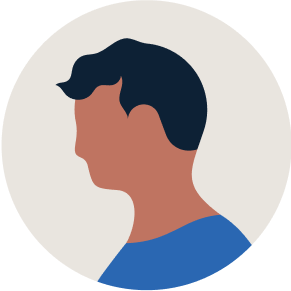 Illustrated icon of a person