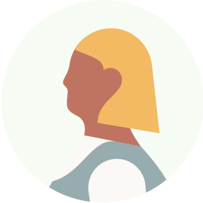 Illustrated icon of a person